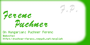 ferenc puchner business card
